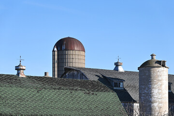 Old Barn and Silos