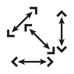 Scalable icon. Scalability line symbol. Vector illustration. EPS 10.