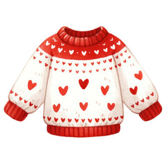 Valentine's Day Themed Sweater Illustration