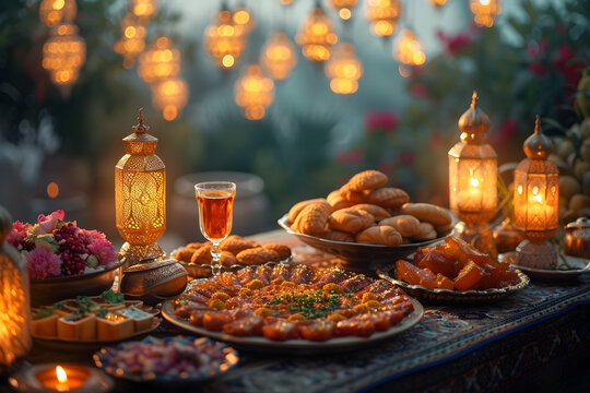 Image of people celebrating Eid-al-Adha and Ramadan, depicting the festive atmosphere and religious significance.