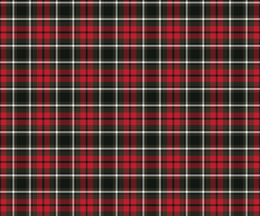 Plaid pattern, black, red, white. Seamless background for textiles, clothing designs for skirts, pants or decorative fabrics. Vector illustration.