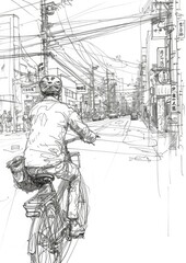 Urban Cycling Adventure Sketchnote
