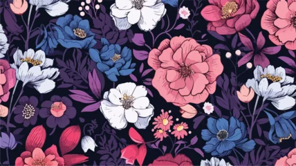 Möbelaufkleber Trendy Seamless Floral Pattern In Vector © iclute