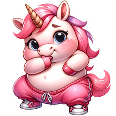 Obraz premium Fat unicorn Watercolor clipart bundle, Collection Clipart,Clipart-Watercolor,Watercolor Graphics,Clipart PNG,Transparent Background Clipart,Digilat Download