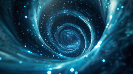 linear interstellar space spiral with a blue color.