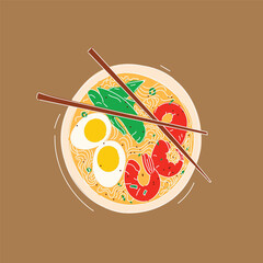 Japanese Ramen illustration