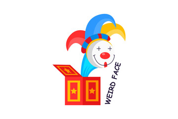 Cute Clown Funny and Weird Sticker