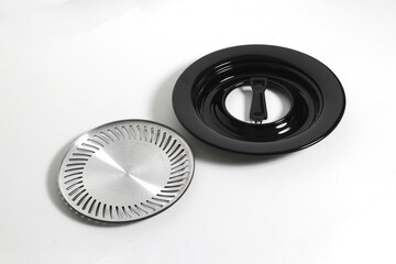 Korean BBQ grill pan isolated on a white background