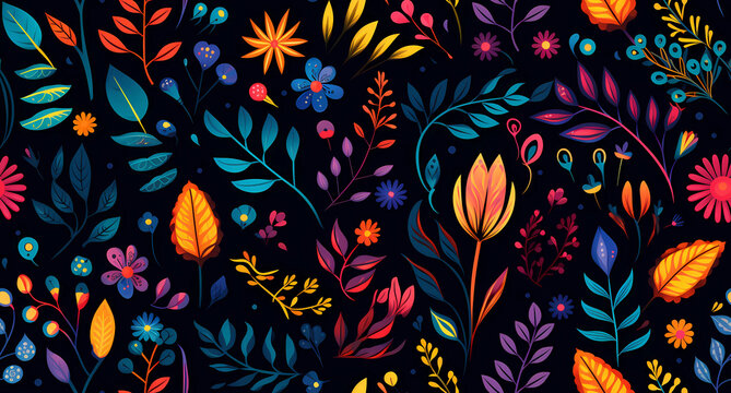 a colorful nature seamless background pattern
