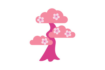 Spring Japan Style Sticker Design