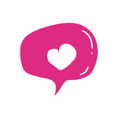 pink doodles on valentine celebration. 