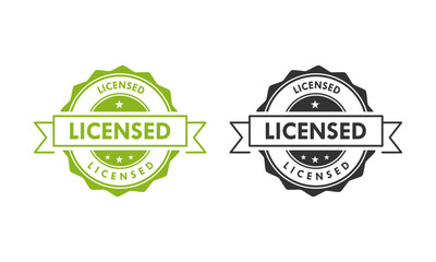 Licensed design logo template illustration - obrazy, fototapety, plakaty