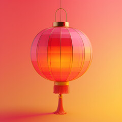 Obraz premium Chinese lantern, Chinese Spring Festival 3D icon.