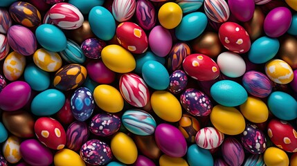 Fototapeta na wymiar Vibrant Easter Egg Assortment: A Colorful Collection to Brighten Your Holiday