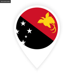 Elevate your projects with the Papua New Guinea Marker Vector Icon. Perfect for maps and infographics, showcasing precision and cultural richness