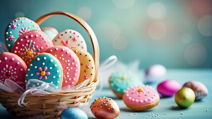 Delightful Easter Greetings with Colorful Glazed Cookies