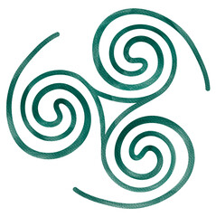 Celtic Knot. Irish Triskelion Icovellavna - obrazy, fototapety, plakaty