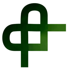 Irish corner frame. Icovellavna endless knot.