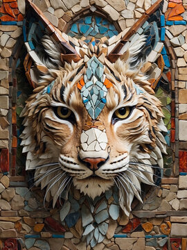 colorful animal mosaic illustration

