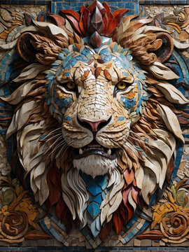 colorful animal mosaic illustration
