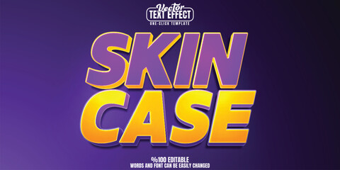 Skin case editable text effect, customizable game and drop 3D font style