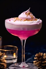 Charred Cream and Lemon Whee: A Delightful Pink Meringue Cocktail