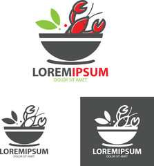 sea food logo design templates