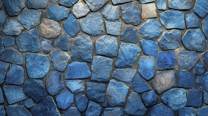 azure wallpaper for seamless cobblestone wall or road background 