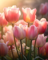 Fototapeta premium Blooms of Love, Valentine s Floral Elegance