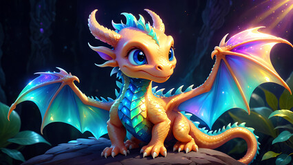 cartoon baby dragon
