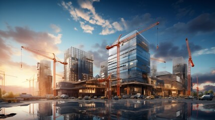 Industrial Development at the Construction Site 