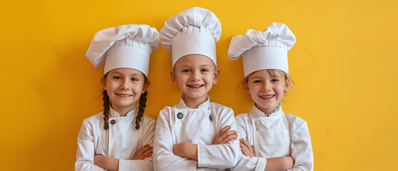 Young Chefs Smiling in White Uniforms