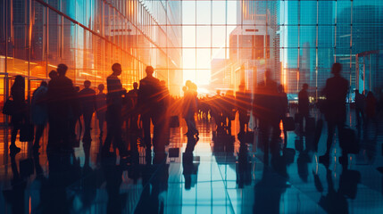 supply chain conference, people meeting each other,