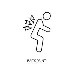 back pain concept line icon. Simple element illustration. back pain concept outline symbol design.