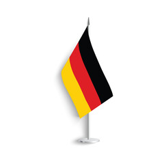 Germany table flag isolated on white background. Germany desk vector flag isolated on white background.