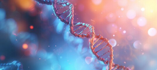 Medical breakthrough in genetic research with blurred dna molecule background