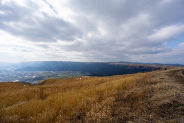 Fototapeta na wymiar 熊本阿蘇　大観峰からの風景