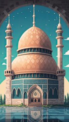 Fototapeta na wymiar the new design mosque