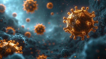 Obraz na płótnie Canvas Bacteria and viruses