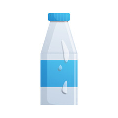 Bottle icon, fresh water for drink icon isolated on a transparent background. Minimalist vector illustration.