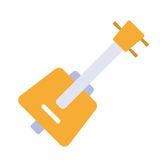 Shamisen icons, minimalist vector illustration and transparent graphic element. Isolated on white background.