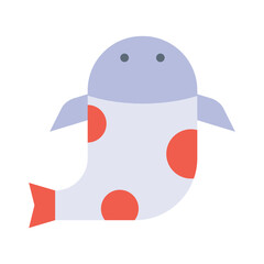 Koi fish icons, minimalist vector illustration and transparent graphic element. Isolated on white background.