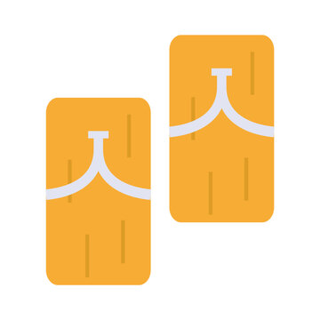 Japanese sandals icons, minimalist vector illustration and transparent graphic element. Isolated on white background.