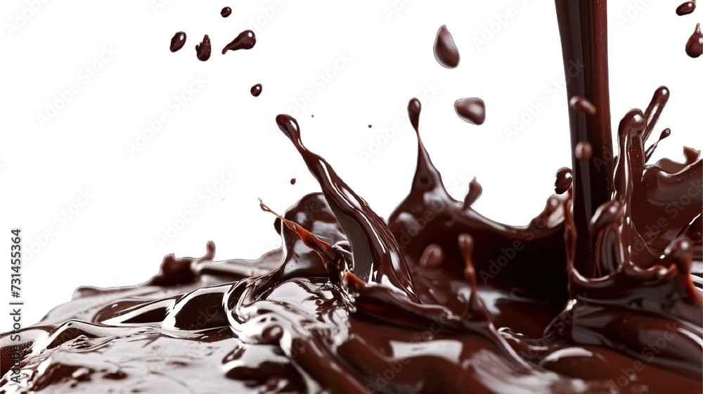 Canvas Prints collection of png. melted dark chocolate flow isolated on a transparent background.