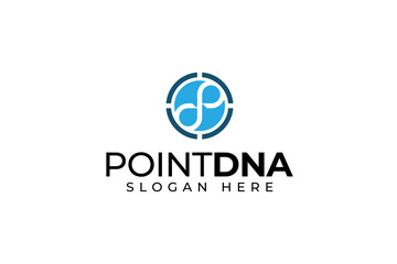 DNA unlimited point modern logo for healthcare and medical