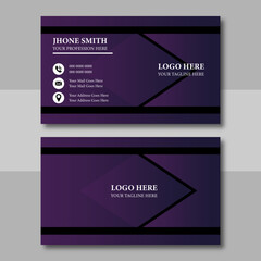 Double-sided creative and modern business card vector design template. Business card for business and personal use.