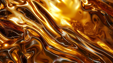 金色の水　オイル - obrazy, fototapety, plakaty