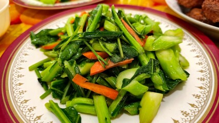 stir fried vegetables on a plate
