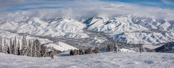 Skiing in Sun Valley, Idaho.