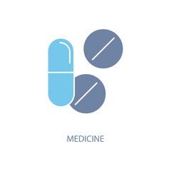 medicine concept line icon. Simple element illustration. medicine concept outline symbol design.